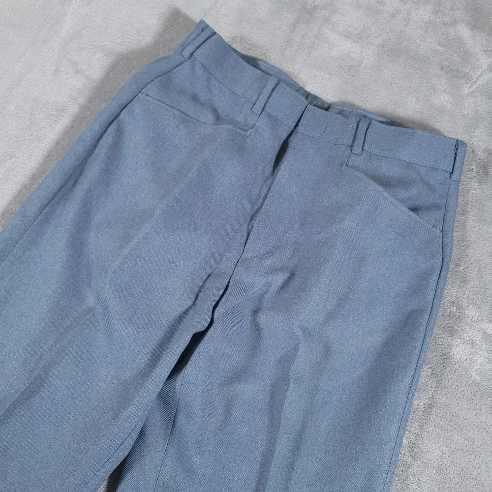 VTG Levi's Action Slacks Mens 32x30 (Fit 30x29) Blue Dress Pants 100% Polyester